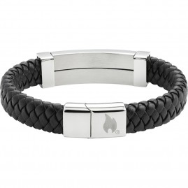 Браслет ZIPPO STEEL BAR BRAIDED LEATHER BRACELET 2007175