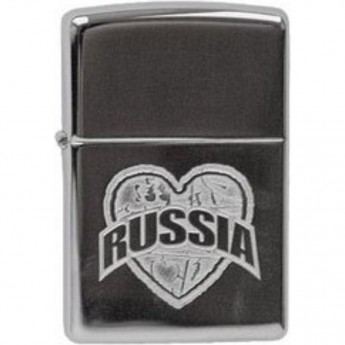 Зажигалка ZIPPO CLASSIC 250 I LOVE RUSSIA